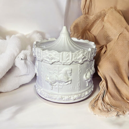 LS Design Carousel Refillable 180g Container Candle White Or Grey £18.50- £20.00